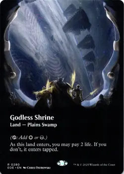 MTG Godless Shrine (Borderless) NON FOIL NM R 280 Edge of Eternities - Image 1