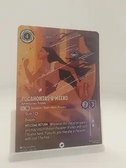 NEW FRESH LORCANA ATTACK OF THE VINE ENCHANTED POCAHONTAS & MEEKO SET 13 227/207 - Image 1