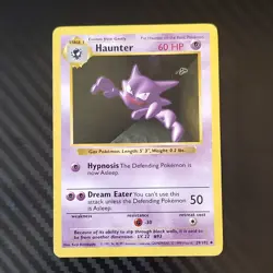 Pokemon Haunter shadowless Base Set error "ghost hickey" 29/102 - Image 1