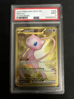 2023 POKEMON MEW EN-151 HYPER RARE #205 MEW EX PSA 9 - Image 1