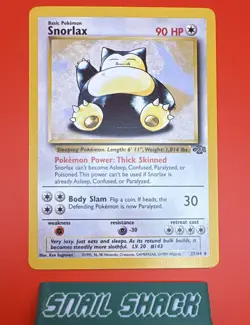 Snorlax 27/64 Jungle Regular Rare EN Unlimited 90 HP 1999 Ken Sugimori non holo - Image 3