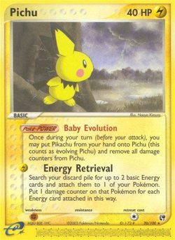 Pichu 20/100 R Sandstorm Pokemon HP Kimura - Image 4