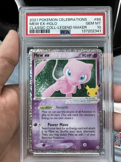 Pokemon 2021 Celebrations Classic Collection Mew ex 88/92 EX Holo PSA 10 - Image 1