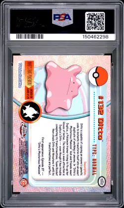 2000 Topps Chrome Pokemon T.V. #132 Ditto Pokemon T.V. PSA 10 - Image 2