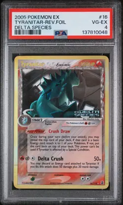 TYRANITAR EX Delta Species Reverse Holo Rare #16 PSA 4 Pokemon - Image 1