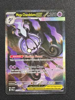 Pokemon Pitch Black Mega Chandelure EX SIR. 115/084 - Image 1