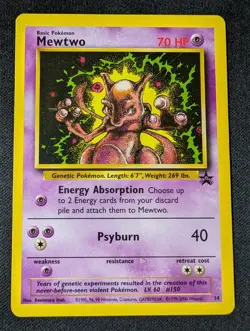 Mewtwo 14 Black Star Promo LP Pokemon TCG WotC - Image 1