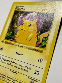 1999 Pokemon Pikachu 58/102 1st Edition Shadowless Yellow Cheeks WOTC LP - Image 4