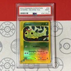 PSA 9 Caterpie 96/165 Reverse Holo 2002 Pokemon Expedition 43413523 - Image 1