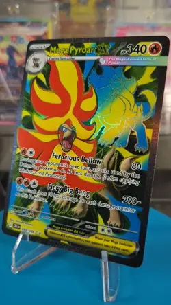 Mega Pyroar ex 099/086 Pokemon Me04: Chaos Rising Holo - NM - Image 1