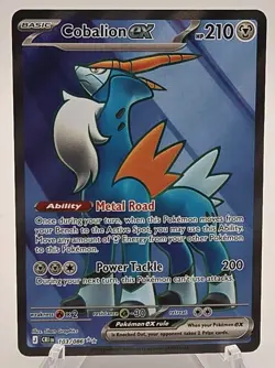 Pokemon Chaos Rising Cobalion ex Full Art 103/086 Ultra Rare NM CRI EN - Image 1
