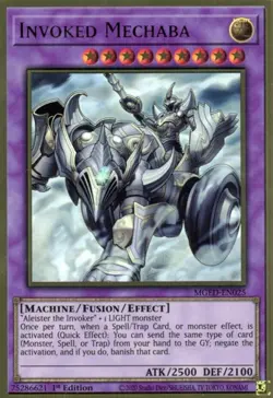 Invoked Mechaba - MGED-EN025 - Premium Gold Rare - 1st Edition Lightly Played, E - Image 1