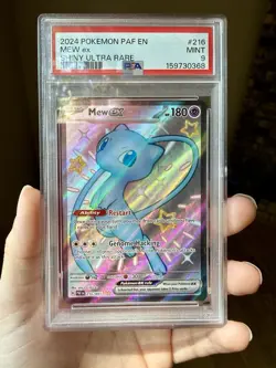 Pokemon TCG Mew ex 216/091 2024 SV Paldean Fates Shiny Ultra Rare Holo EN PSA 9 - Image 1