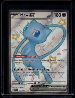 Pokemon TCG Mew ex 216/091 Paldean Fates Shiny Ultra Rare NM - Image 1