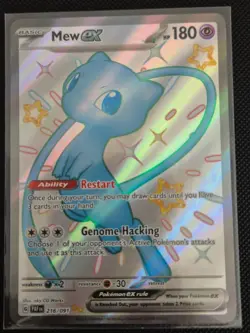 Pokemon TCG Paldean Fates - Mew Ex 216/091 Shiny Ultra Rare Holo Foil Mint/NM ✅ - Image 1