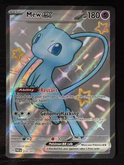 Mew EX 216/091 Scarlet Violet Paldean Fates Shiny Pokemon Tcg - Image 2