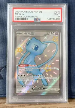 Pokemon TCG - Paldean Fates - Mew EX Shiny 216/091 PSA 9 - Image 1