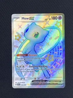 Mew ex 216/091 Shiny Ultra Rare Paldean Fates Pokemon TCG Near Mint - Image 1