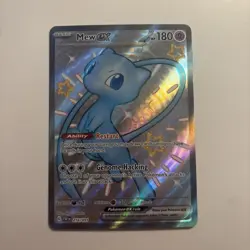 Pokemon TCG Mew Ex 216/091 Holo Shiny Ultra Rare Paldean Fates Mint Mew - Image 1