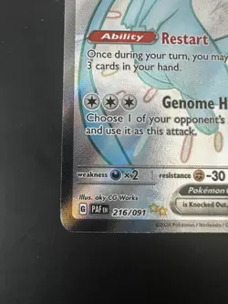 Pokemon TCG Mew EX 216/091 Scarlet Violet Paldean Fates Full Art - Image 5