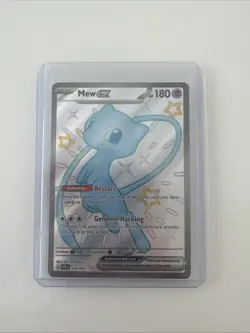 Pokemon TCG Mew EX 216/091 Scarlet Violet Paldean Fates Full Art Holo NM - Image 1