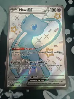 Pokemon TCG Mew Ex Paldean Fates Card 216/091 - Near Mint Condition - Image 1