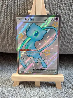 Pokemon TCG Mew ex 216/091 Sv: Paldean Fates Holo Card - Image 1
