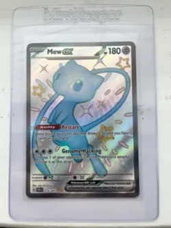Pokemon TCG Mew EX 216/091 Paldean Fates Full Art Shiny Double Rare Card - Image 1