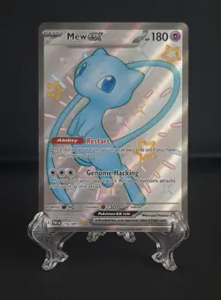 Pokemon Mew EX TCG Full Art Holo Shiny Rare Card 216/091 Sv: Paldean Fates - Image 1