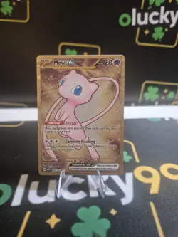 Pokemon Mew EX TCG 205/165 Scarlet Violet Gold Metal UPC Promo - NM Condition - Image 1