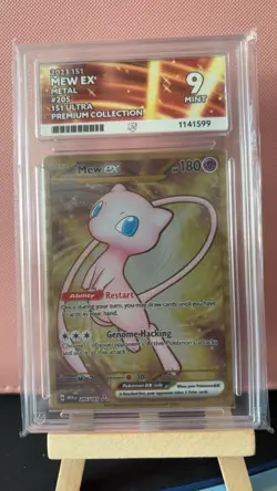 Pokemon Mew EX TCG Scarlet Violet Holo Promo Card 205/165 Metal Ace 9 - Image 1