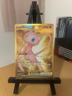 Pokemon Mew EX Gold Full Art TCG Card 205/165 Scarlet & Violet 151 - Image 1
