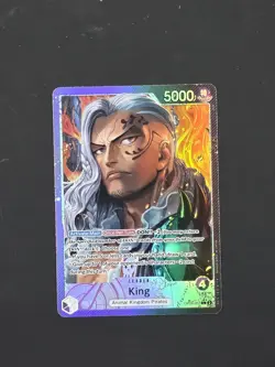 Bandai One Piece Card Game OP08-057 King Leader Special Rare Foil 5000 - Image 1