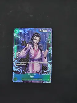 Bandai One Piece Card Game Izo OP01-033 Alt Art Foil Uncommon 3000 Cost 3 - Image 1