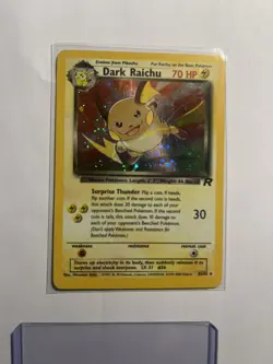 2000 Pokemon TCG Card Dark Raichu 83/82 Unlimited Team Rocket Holo Secret Rare - Image 3