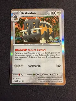 Pokemon Pitch Black Bastiodon 85 Stamped Prerelease Promo Holo Rare Pokemon Card - Image 1