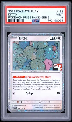 Ditto PSA 9 Promo Holo 132/165 Prize Pack SER 6 Pokemon TCG English Card - Image 1
