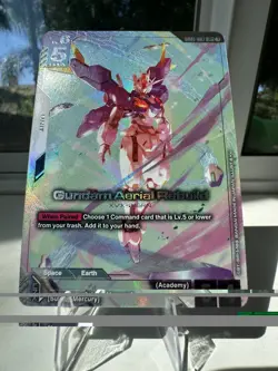Gundam Aerial Rebuild GD01-067 LR+ FOIL Newtype Rising Gundam Card Game - Image 1