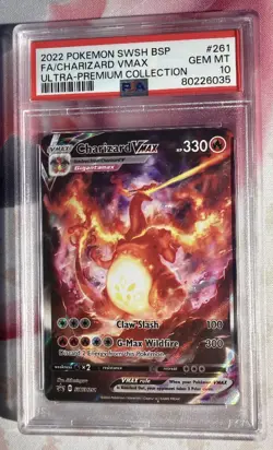 PSA 10 GEM MINT Charizard VMAX SWSH261 PROMO Ultra Premium UPC Pokemon Card - Image 1