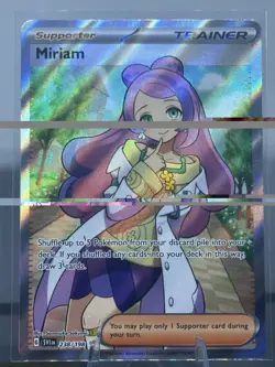 Nintendo Pokemon TCG Miriam Full Art Holo 2-Card Lot SV1V 238/198 251/198 - Image 2