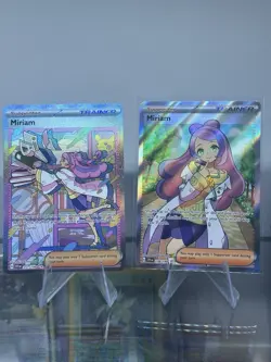 Nintendo Pokemon TCG Miriam Full Art Holo 2-Card Lot SV1V 238/198 251/198 - Image 3