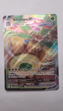 Rillaboom VMAX 023/264 Ultra Rare Fusion Strike Pokemon Card NM - Image 1