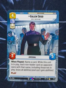 Star Wars Unlimited: Galen Erso - You'll Never Win Hyperspace SEC 310 - Image 1