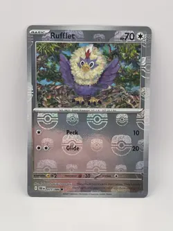 Rufflet (Master Ball Pattern) 077/086 Sv: Black Bolt Pokemon Reverse Holo NM - Image 1