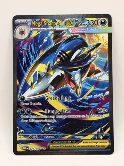 Mega Sharpedo EX 127/094 Full Art SIR Me02: Phantasmal Flames Holo Pokemon TCG - Image 1