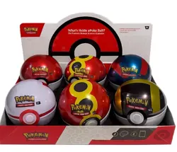 26 Pokemon Trading Card Games Spring Poke Ball Tin 6x Balls, 3x packs each ball - Image 1