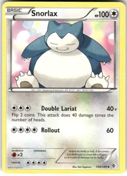 Snorlax 109/149 Uncommon Boundaries Crossed Pokemon Moderately Played - Image 1