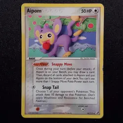 Aipom 34/115 Uncommon Unseen Forces Pokemon Damaged - Image 1