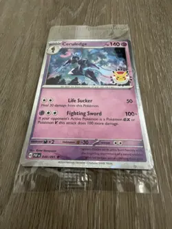 Pokemon Day 2024 Ceruledge 040/091 Promo Card Stamped Sealed TCG Paldean Fates - Image 3