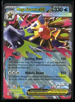 Mega Starmie ex 021/088 Double Rare Perfect Order Pokemon NM/M - Image 1